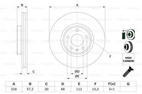 Диск гальмівний BOSCH 0 986 479 E49