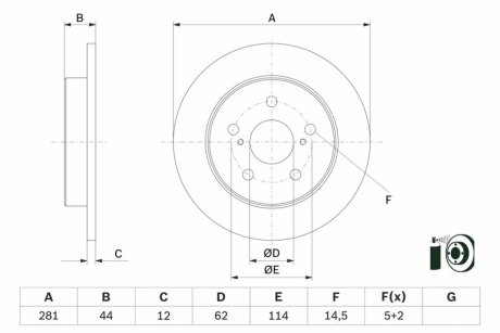 Тормозной диск BOSCH 0986479E91