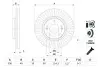 Фото Диск гальмівний передн HYUNDAI SANTA FÉ II, SANTA FÉ III KIA SORENTO I, SORENTO II 2.0D-3.5 08.02-12.18 Bosch (0986479F19) зображення 1