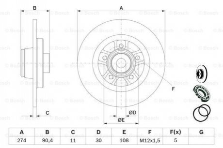 Автозапчасть BOSCH 0986479F30