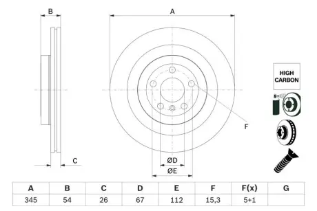 TARCZA HAM. DB T. W166C292X166 3,05,5 4-MATIC 12-19 Bosch 0 986 479 F69 Купить в Украине