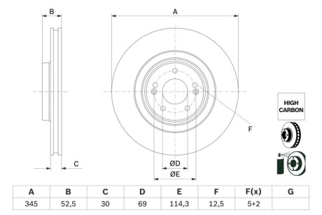 Тормозной диск BOSCH 0986479G26 (фото 1)