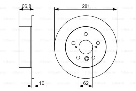 Тормозной диск Bosch 0986479R06
