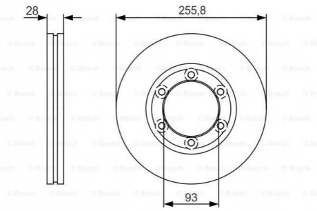 Диск гальмівний BOSCH 0986479R37