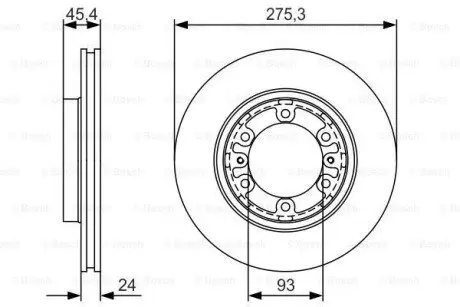 Диск гальмівний передн Лів/Прав HYUNDAI H-1, H-1 / STAREX 2.4/2.5D 06.97-12.07 Bosch 0986479R40 Купити в Україні