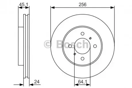 Диск тормозной Bosch 0986479R51 Купить в Украине