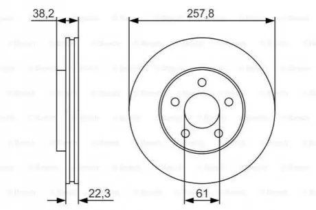 Тормозной диск Bosch 0986479R56 Купить в Украине