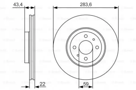 Тормозной диск Bosch 0986479S01 Купить в Украине