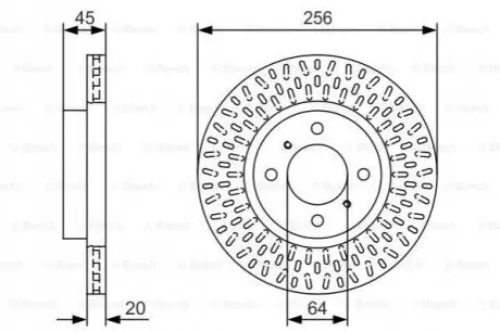 Гальмівний диск Bosch 0986479T39 Купити в Україні