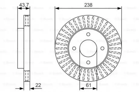 Диск тормозной Bosch 0986479T42 Купить в Украине