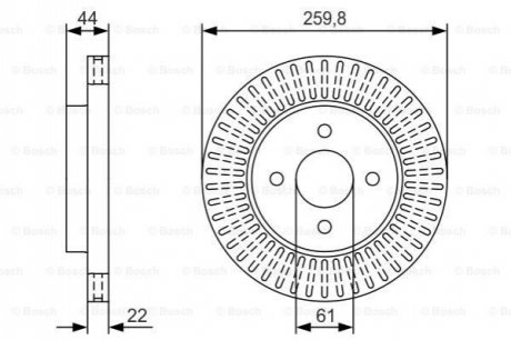 Тормозной диск BOSCH 0986479U02 (фото 1)