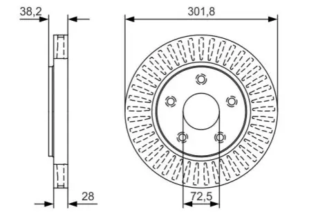 Гальмівний диск Bosch 0986479U45 Купити в Україні
