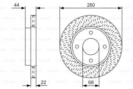 Тормозной диск BOSCH 0986479U54 (фото 1)