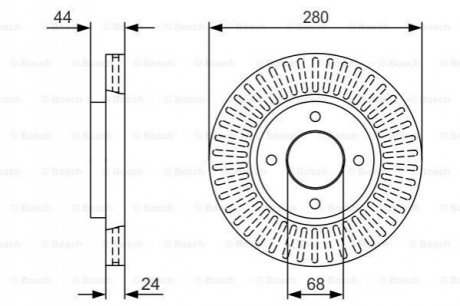 Тормозной диск BOSCH 0986479U62 (фото 1)