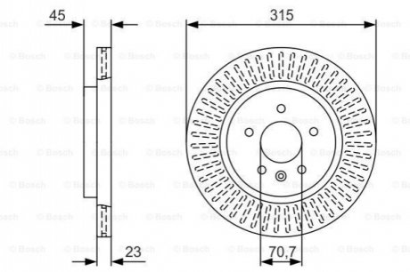 Тормозной диск BOSCH 0986479U65 (фото 1)