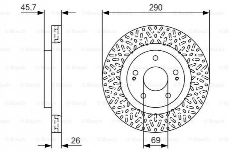 Тормозной диск - (MN116981) BOSCH 0986479U80