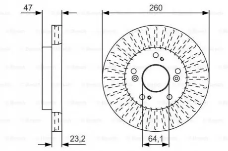 Гальмівний диск Bosch 0986479U92 Купити в Україні