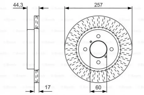 Гальмівний диск Bosch 0986479U93 Купити в Україні
