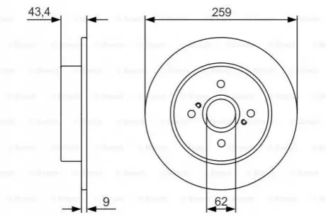 Тормозной диск Bosch 0986479V07 Купить в Украине
