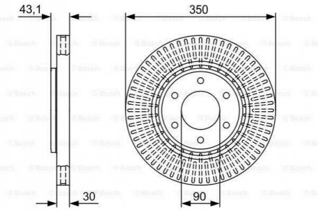 Тормозной диск BOSCH 0986479V51 (фото 1)