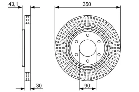 Гальмівний диск Bosch 0986479V51 Купити в Україні