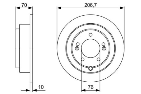 Гальмівний диск BOSCH 0986479V53