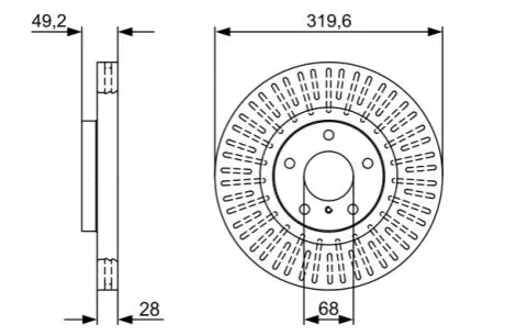 Гальмівний диск Bosch 0986479V60 Купити в Україні