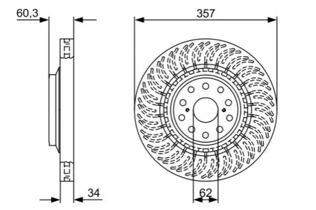 BOSCH диск передн. лів. LEXUS LS 06 Bosch 0 986 479 V74 Купити в Україні