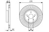 BOSCH TOYOTA Диск тормозов. передняя. Corolla 1,6-1,8VVTi 07- 0986479W13