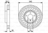 BOSCH BMW диск гальмівний перед.лів.F10,6,7F 01 10- 0986479W19