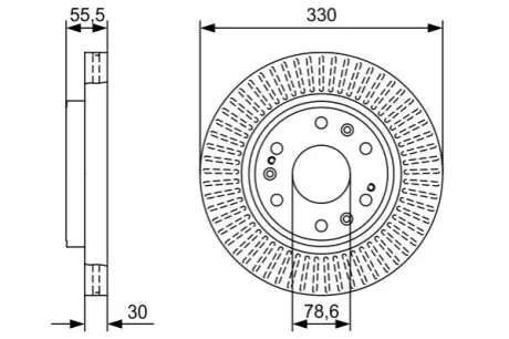 BOSCH диск гальм. передн. CADILAC ESCALLADE 06 Bosch 0 986 479 W30 Купити в Україні