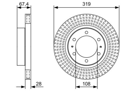 Диск тормозной BOSCH 0 986 479 W47 (фото 1)