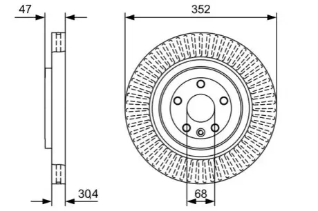 Диск гальмiвний переднiй Bosch 0 986 479 W53 Купити в Україні
