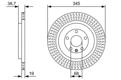 BOSCH FORD диск гальм. задній Explorer 3,5 10 Bosch 0986479W54 Купити в Україні
