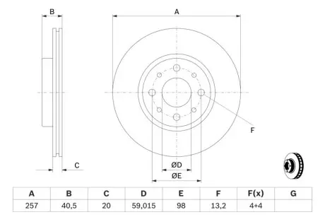 Тормозные диски Bosch 0986479W68 Купить в Украине