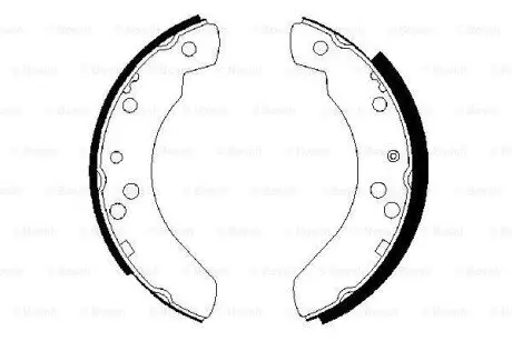 Гальмівна колодка FORD P 100 I, P 100 II, TRANSIT 1.6-2.5D 04.82-12.92 Bosch 0986487242 Купити в Україні