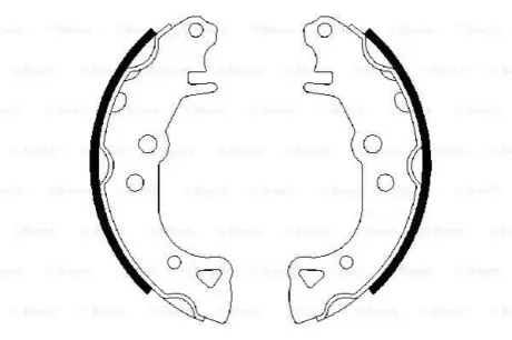 Гальмівна колодка CITROEN AX, SAXO PEUGEOT 106 I, 106 II 1.0-Electric 07.86-07.04 Bosch 0986487252 Купити в Україні