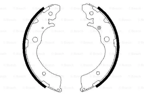 Гальмівна колодка HONDA ACCORD III, ACCORD IV, CIVIC VII, CR-V I, HR-V SUZUKI CARRY, JIMNY 1.3-2.0 11.85 Bosch 0986487440