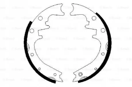 Гальмівна колодка JEEP CHEROKEE, GRAND CHEROKEE I 2.5D/4.0/5.2 01.88-09.01 Bosch 0986487529 Купити в Україні