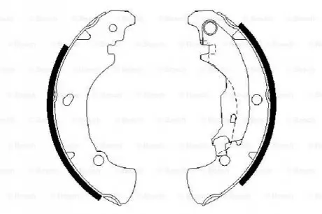 Гальмівна колодка FIAT BRAVA, BRAVO I, MAREA 1.2-1.9D 10.95-12.02 Bosch 0986487560 Купити в Україні