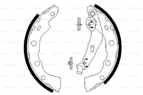 Гальмівні колодки, барабанні BOSCH 0986487577