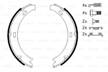 Тормозные колодки, барабанные BOSCH 0986487584