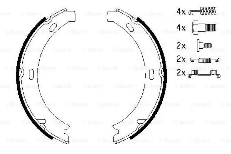 Гальмівна колодка MERCEDES E (VF210), E (W210), E T-MODEL (S210), S (C140), S (W140) 2.0-6.0 02.91-03.03 Bosch 0986487584 Купити в Україні