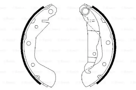 Гальмівна колодка OPEL CORSA C 1.0-1.7D 09.00-12.12 Bosch 0986487613 Купити в Україні