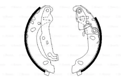 Гальмівна колодка FORD FIESTA, FIESTA IV, KA 1.25-1.8D 08.95-11.08 Bosch 0986487624 Купити в Україні