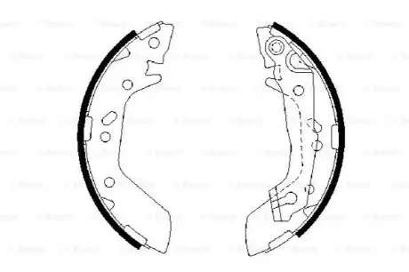 Гальмівна колодка HYUNDAI ACCENT II 1.3/1.5/1.5D 09.99-12.06 Bosch 0986487655 Купити в Україні