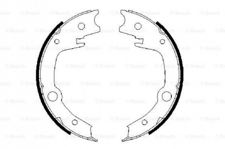 Тормозные колодки, барабанные BOSCH 0986487679