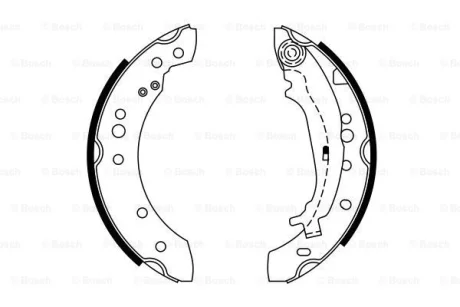 Гальмівна колодка MITSUBISHI COLT, COLT VI SMART FORFOUR 1.1-1.5D 01.04-06.12 Bosch 0986487746