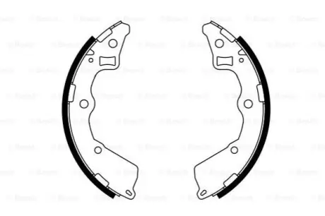 Тормозные колодки, барабанные Bosch 0986487757 Купить в Украине