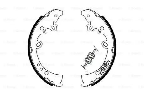 Гальмівна колодка TOYOTA FORTUNER, HILUX VII, HILUX VIII 2.4D-4.0 06.04 Bosch 0986487787 Купити в Україні